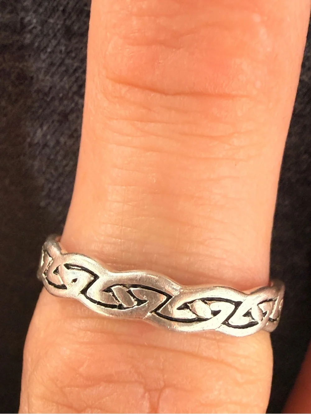 VTG Sterling Silver Celtic Knot Band Ring Sz8